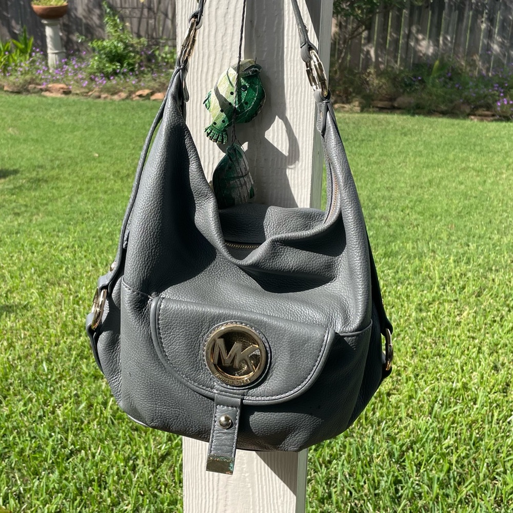 SOLD | Michael Kors Fulton Leather Hobo Bag - Picture 1 of 4